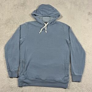 Travis Mathew Cloud Hoodie Mens Medium Sweatshirt Pullover Midweight Fleece Blue